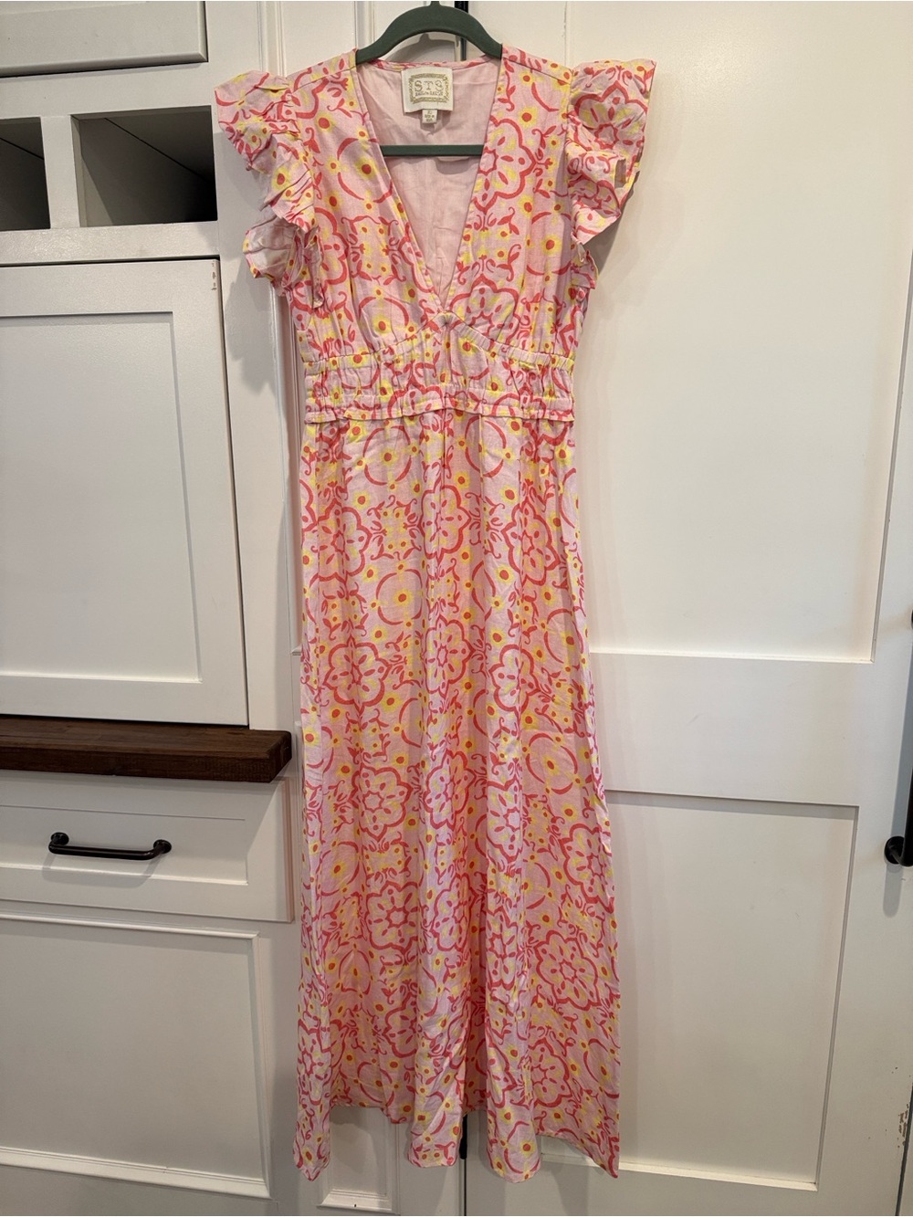 Sail to Sable Pink and Yellow Floral Maxi Dress